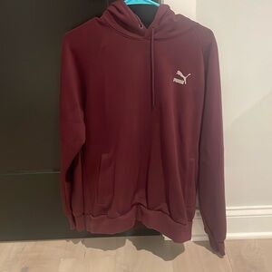 Maroon puma large hoodie